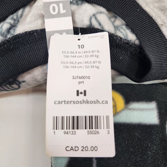 Carter's Kids Footless Sleeper Pajamas Size 10 / 10A Lot of 3 NEW - Picture 7 of 8